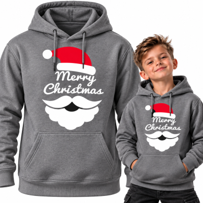 BLUZA Z KAPTUREM  ŚWIĄTECZNA MERRY CHRISTMAS